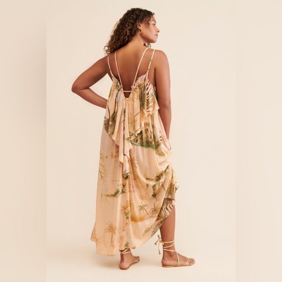Anthropologie Strappy Floral Maxi Dress - Picture 7 of 13